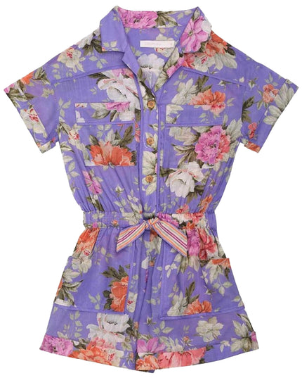 ZIMMERMANN-PATTIE POCKET DETAIL PLAYSUIT-9438YSS223-PURPLE ROSE