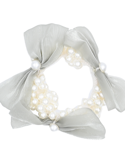 mimi tutu-MTPCS25010-Bows & Pearls Scrunchie