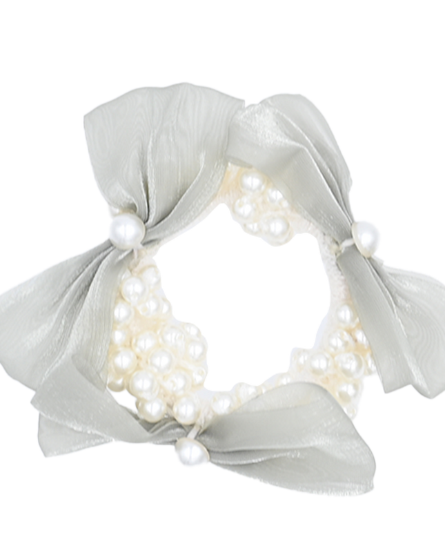 mimi tutu-MTPCS25010-Bows & Pearls Scrunchie
