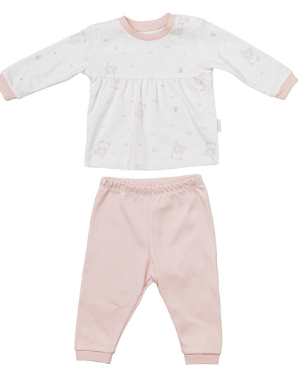 Andywawa-AC24139-ECRU/PINK-2 PCS SET