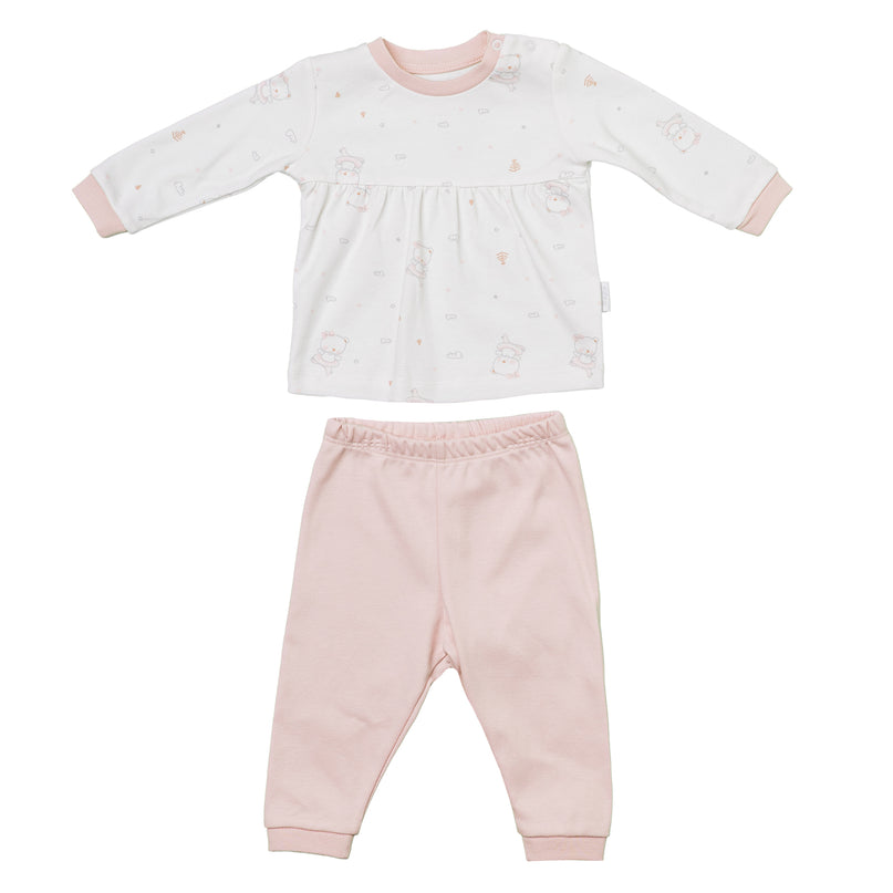 Andywawa-AC24139-ECRU/PINK-2 PCS SET