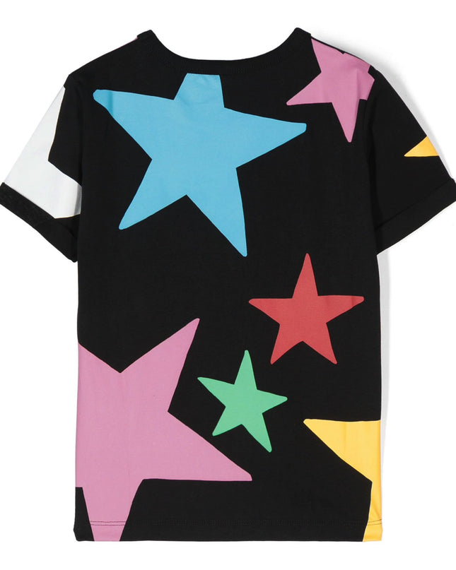 Black Multicolor Stars T-Shirt