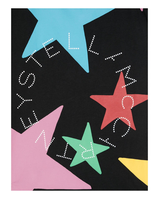 Black Multicolor Stars T-Shirt