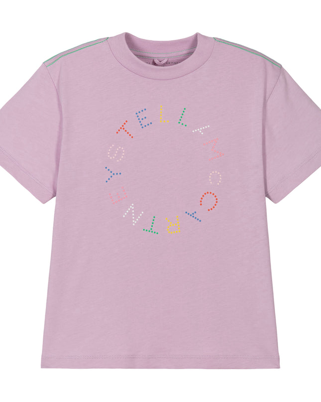 Pink Logo Dot Print T-Shirt