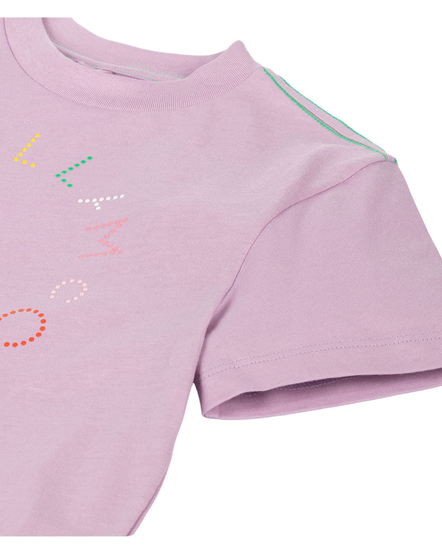 Pink Logo Dot Print T-Shirt