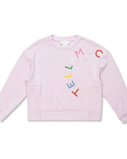 Purple Logo Dot Print Sweatshirt
