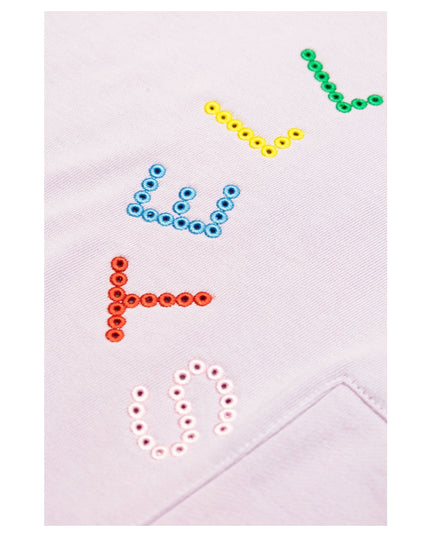 Purple Logo Dot Print Sweatshirt