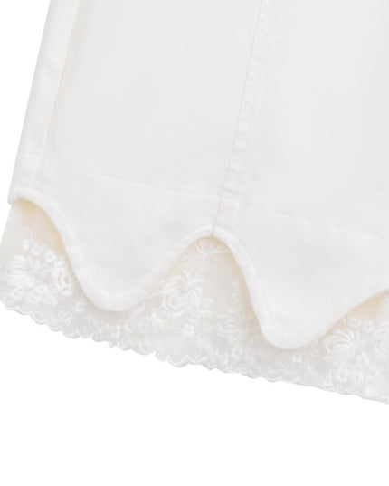 kids atelier sweet cactus Light Pink Lace-Trim Pants Set