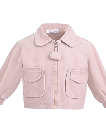 kids atelier sweet cactus Light Pink Corduroy Skirt Set