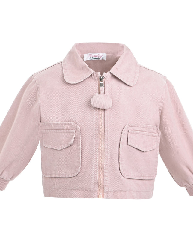 kids atelier sweet cactus Light Pink Corduroy Skirt Set