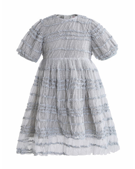 kids atelier sweet cactus Silver Mist Ruffle Dress