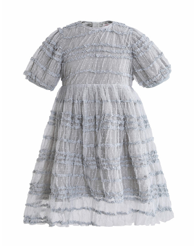 kids atelier sweet cactus Silver Mist Ruffle Dress