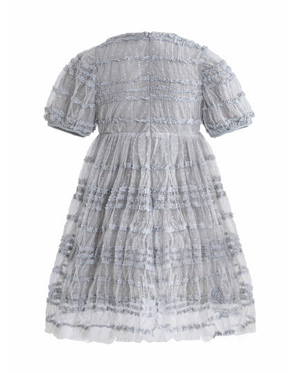 kids atelier sweet cactus Silver Mist Ruffle Dress