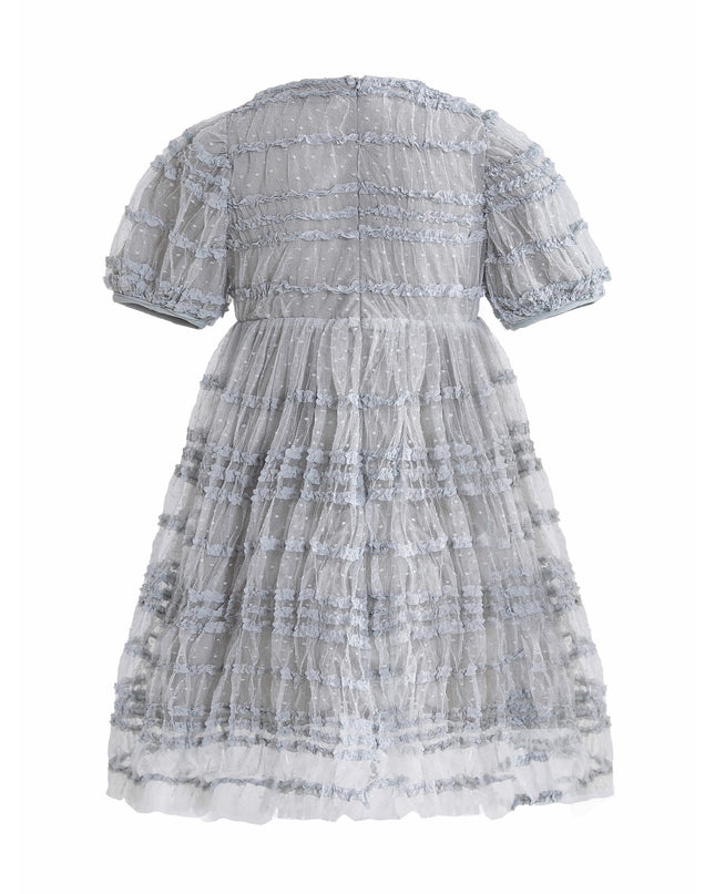 kids atelier sweet cactus Silver Mist Ruffle Dress