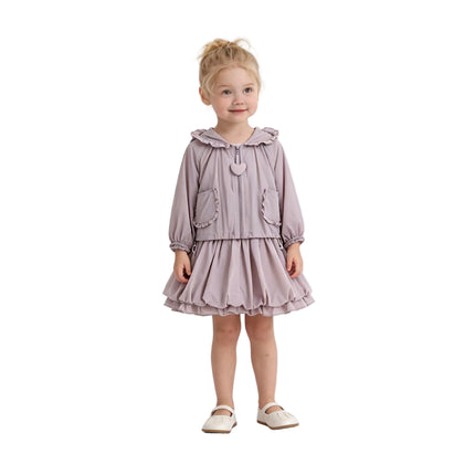 kids atelier sweet cactus Pink Lace-Trim Skirt Ensemble