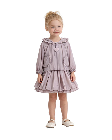 kids atelier sweet cactus Pink Lace-Trim Skirt Ensemble