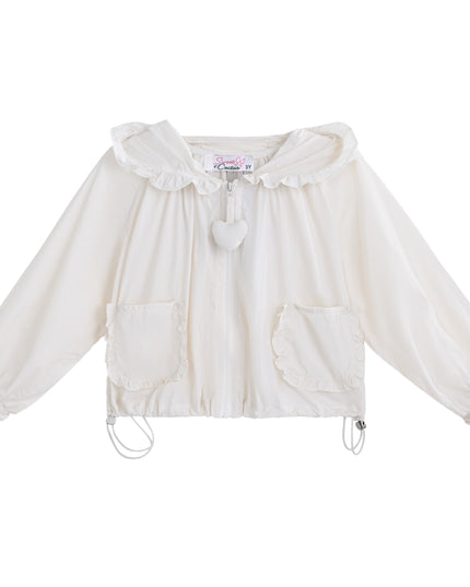 kids atelier sweet cactus White Lace-Trim Skirt Ensemble