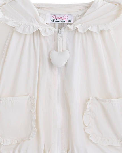 kids atelier sweet cactus White Lace-Trim Skirt Ensemble