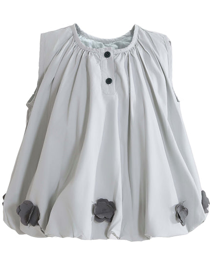kids atelier sweet cactus Gray Bloom Pants Set