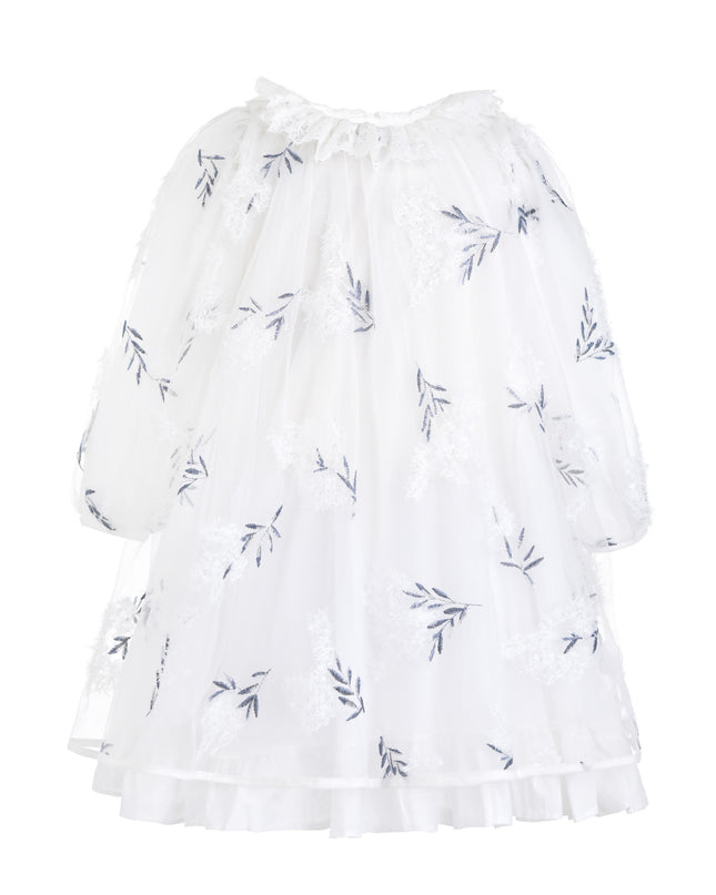 kids atelier sweet cactus White Floral Embroidered Dress