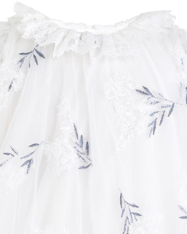 kids atelier sweet cactus White Floral Embroidered Dress