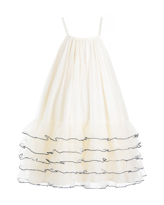 kids atelier sweet cactus Cascade Trim Tiered Dress