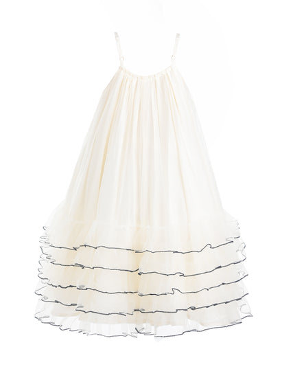 kids atelier sweet cactus Cascade Trim Tiered Dress