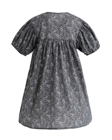 kids atelier sweet cactus Gray Floral Lace Dress