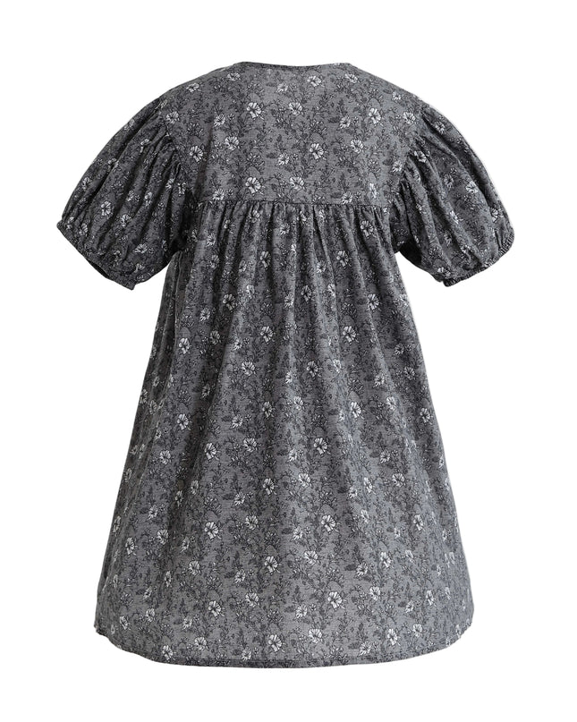 kids atelier sweet cactus Gray Floral Lace Dress