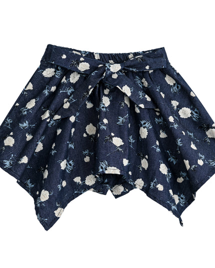 kids atelier sweet cactus Navy Floral Bow Short Set