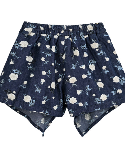 kids atelier sweet cactus Navy Floral Bow Short Set