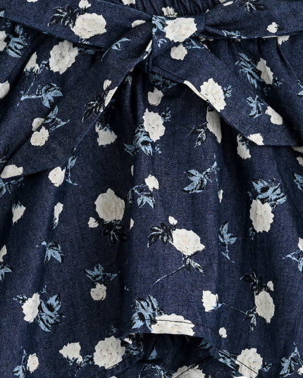 kids atelier sweet cactus Navy Floral Bow Short Set