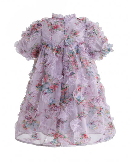 kids atelier sweetcactus Lavender Garden Ruffle Occasion Dress