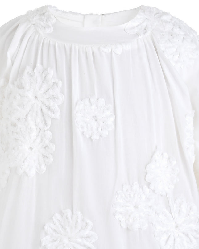 kids atelier sweet cactus White Tiered Lace Dress
