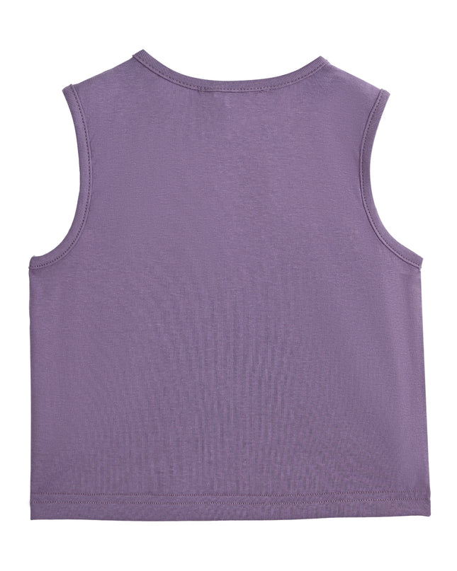 kids atelier sweet cactus Purple Rosette Top and Lace-Trim Shorts Set