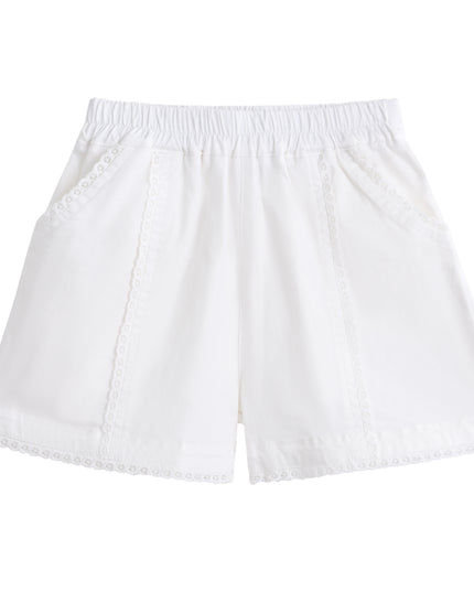 kids atelier sweet cactus Purple Rosette Top and Lace-Trim Shorts Set