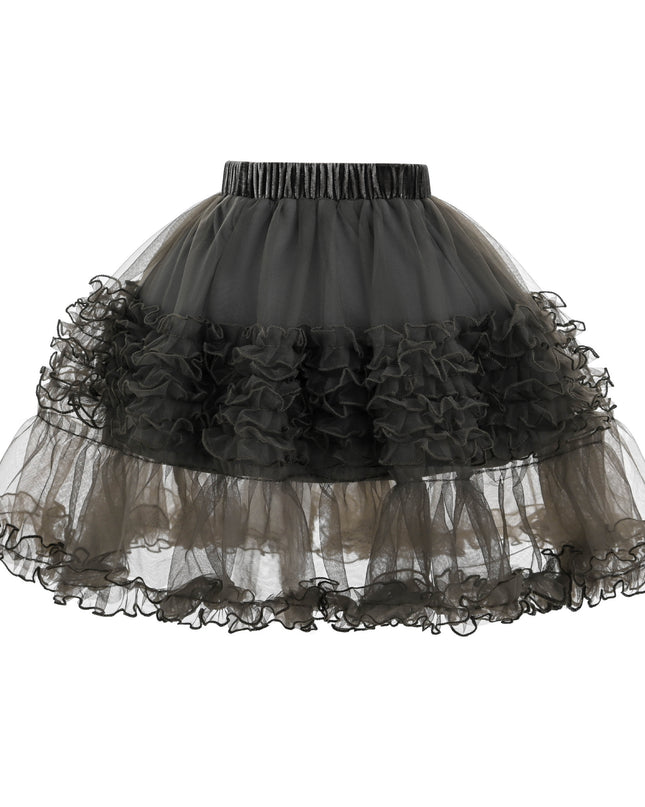 kids atelier sweet cactus Gray Layered Tulle Skirt