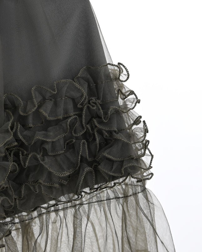 kids atelier sweet cactus Gray Layered Tulle Skirt