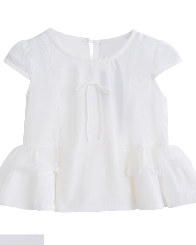 kids atelier sweet cactus Grey Ruffled Short Set