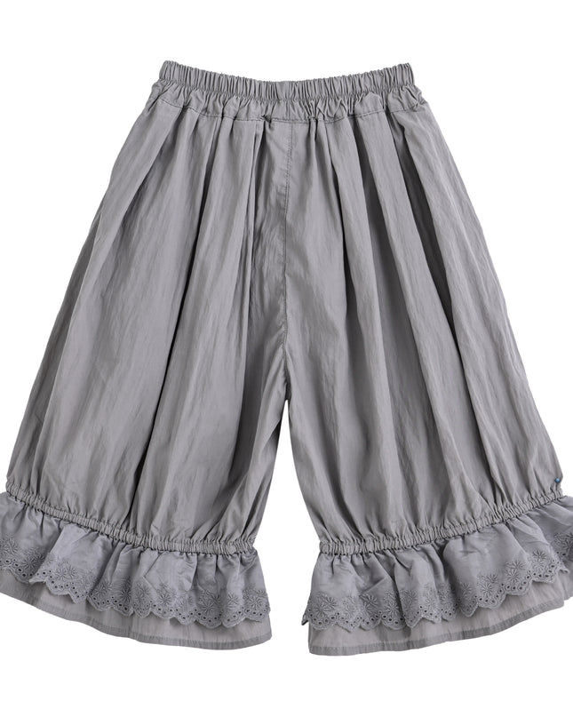 kids atelier sweet cactus Grey Ruffled Short Set
