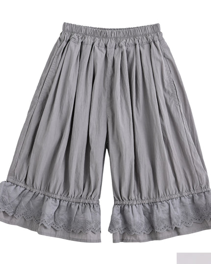 kids atelier sweet cactus Grey Ruffled Short Set