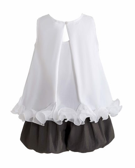 kids atelier sweet cactus White Ruffle Puff Skirt Set
