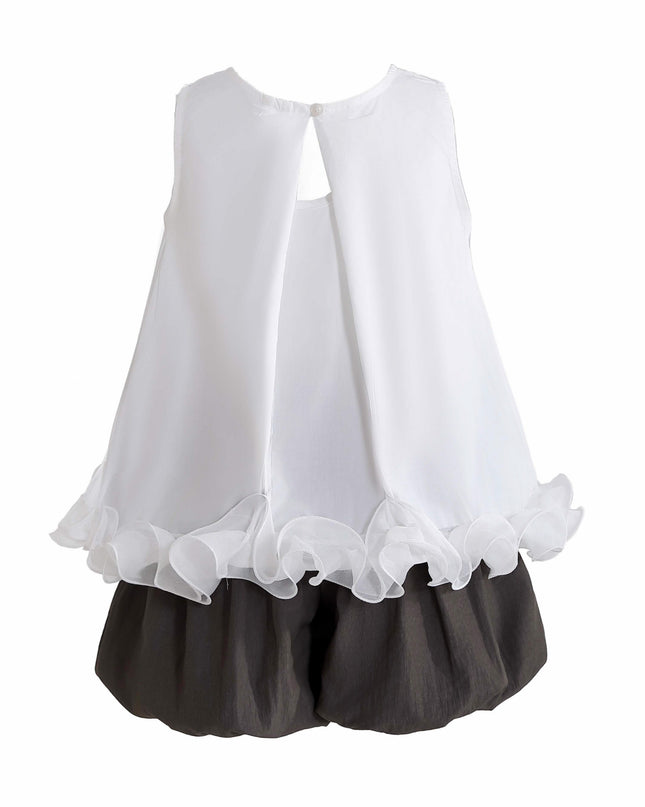 kids atelier sweet cactus White Ruffle Puff Skirt Set