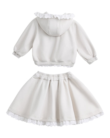kids atelier sweet cactus Cream Ruffle Skirt Set