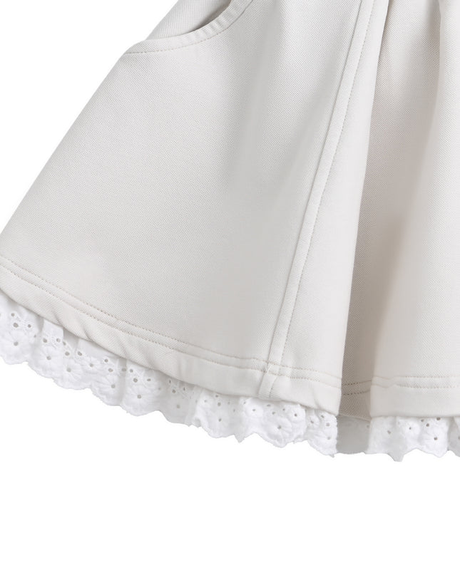 kids atelier sweet cactus Cream Ruffle Skirt Set