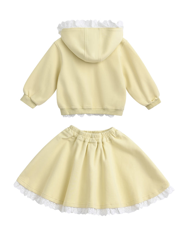 kids atelier sweet cactus Light Yellow Ruffle Skirt Set