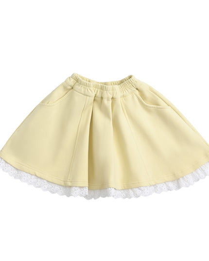 kids atelier sweet cactus Light Yellow Ruffle Skirt Set