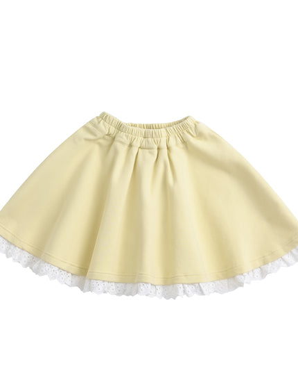 kids atelier sweet cactus Light Yellow Ruffle Skirt Set