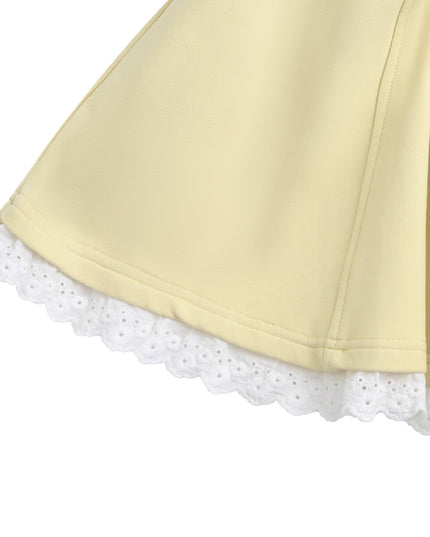 kids atelier sweet cactus Light Yellow Ruffle Skirt Set