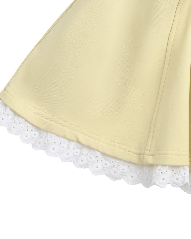 kids atelier sweet cactus Light Yellow Ruffle Skirt Set